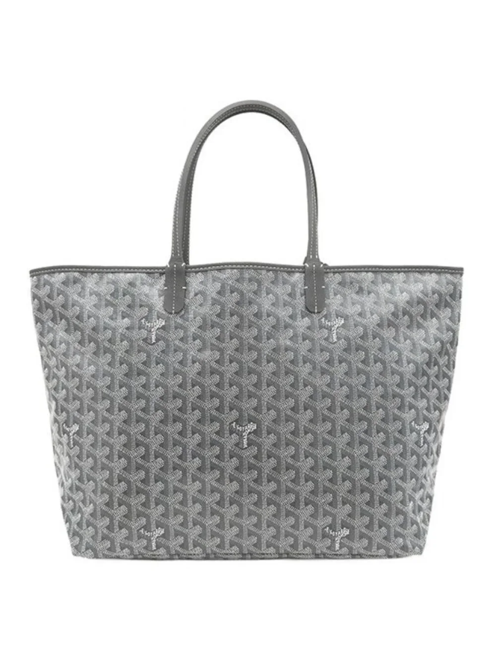 Goyard Tote Saint Louis PM Canvas Din Chevroche Gray Reversible Herringbone